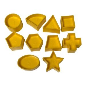 Tupperware Shape-O-Ball Toy Shape Sorter 10 Shaped Replacement Pieces, Full Set!